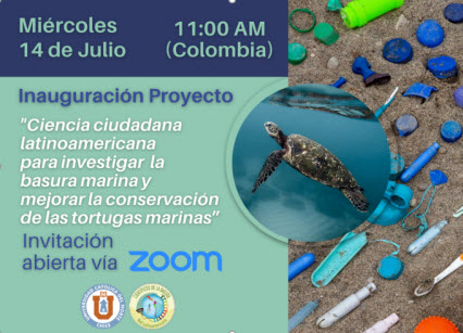 Siete países se unirán en proyecto inédito que busca estudiar la basura para la conservación de las tortugas marinas en América Latina
