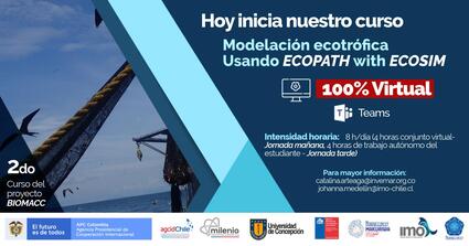 Inicia el segundo curso del proyecto BIOMACC:  “Modelación Ecotrófica usando ECOPATH with ECOSIM”